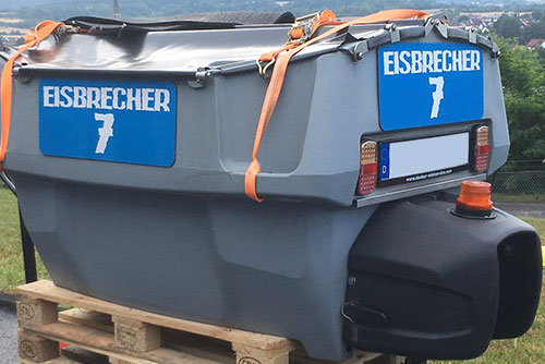 Hilltip Salz-/Sand Silo mit Streuer mieten Hilltip Salz-/Sand Silo mit Streuer mieten